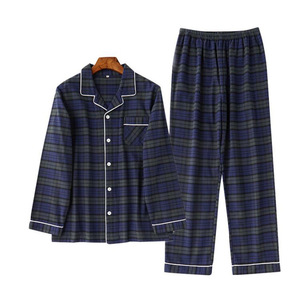 Conjuntos de <span class=keywords><strong>Pijamas</strong></span> Térmicos de Franela para <span class=keywords><strong>Hombre</strong></span> al por Mayor, Trajes de Noche Gruesos de Forro Polar Coral, Ropa de Descanso - Product Image 1