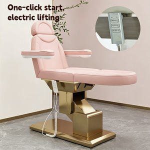Cama de Masaje Facial de Lujo con Base Dorada de Acero Inoxidable y 3 Motores, Modelo Curvo, la Más Vendida en Canadá para Esteticistas - Product Image 4