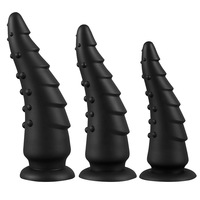 Plug anal géant en silicone souple Dragon, masturbateur trois pièces pour homme et femme, perles texturées, plug anal multicouche, jouet sexuel