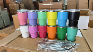 3オンス パウダーコーティング ミニカップ ショットグラス 混合色 (昇華印刷不可) 48個/ケース - Product Image 2