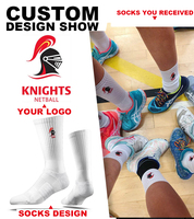 CONCEPTION ET MAQUETTE GRATUITES Créez votre propre logo Chaussettes de sport en coton respirantes avec logo personnalisé