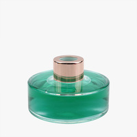 Bouteille diffuseur de parfum en verre de luxe de 80ml avec couvercle cylindre oblat couleur et logo personnalisés