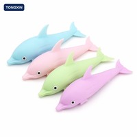 Jouet Squishy Dauphin TONGXIN en TPR à Remontée Lente, Anti-Stress, Jouet Sensoriel à Presser pour Adultes, Vente en Gros