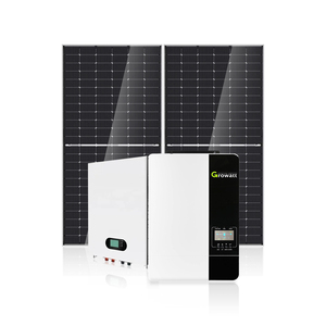 Ensemble complet de système d'énergie solaire 5kw kit de panneau solaire hybride 5kw avec batterie lithium-ion et onduleurs Growatt <span class=keywords><strong>SPF5000ES</strong></span> - Product Image 1