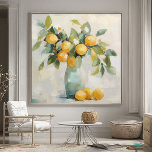 Vente en Gros Nature Morte Vase Fruits Fleurs Peinture Imprimée Nouvel Art Mural Artisanat de Salon Décoration Murale pour la Maison - Product Image 1