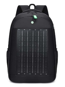 NAKTONG Solar Polyester Modern <b>Laptop</b> <b>Backpack</b> with USB Charging Feature Waterproof Red Black Pattern - Product Image 3
