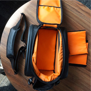 Cuero plegable de viaje bicicleta asiento trasero de carga bicicleta marco bolsa maletero alforja bolsa - Product Image 5