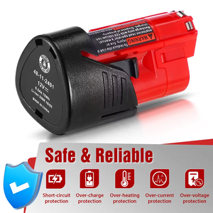 Rhy Thay Thế <span class=keywords><strong>10.8V</strong></span> 12V Formilwaukeess <span class=keywords><strong>Lithium</strong></span>-Ion Có Thể Sạc Lại Pin Cho Công Cụ Điện Không Dây Khoan Bộ MI12-1 Hb3 - Product Image 3