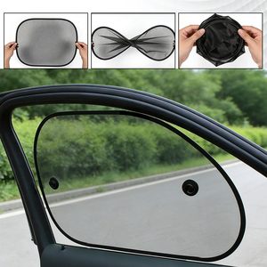 Car Retractable Side <b>Window</b> Sunshade Nylon Net Foldable and Easy to Install 2PCs Four Seasons Universal Sample Customization - Product Image 3