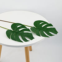 Feuille artificielle Monstera en promotion, grande taille 56 cm, en forme de carapace de tortue, en PE, pour la décoration de la maison, de mariages et de fêtes