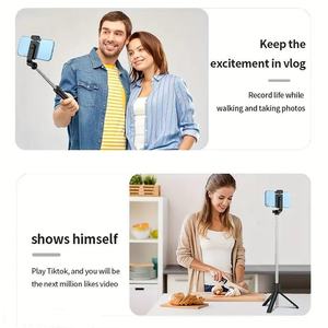 Trípode Inalámbrico con Luz y Control Remoto, Extensible, para Transmisión en Vivo desde Móviles - Product Image 4