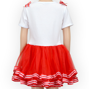 Vestido de Ballet Personalizado con Diseño de Bastón de Caramelo Navideño para Bebés Niñas, Hermosas Faldas de Ballet, Ropa de Danza - Product Image 5