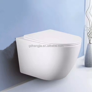 Prix de gros <span class=keywords><strong>toilette</strong></span> P-trap salle de bain mural sans rebord couverture de siège souple ingénierie blanc en céramique <span class=keywords><strong>toilette</strong></span> tenture murale <span class=keywords><strong>toilette</strong></span> - Product Image 4