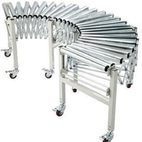 Convoyeur à rouleaux en acier flexible extensible par gravité
