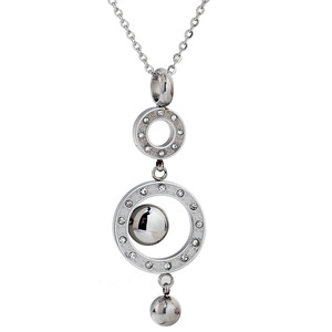 Collar de cadena para suéter de oro de 18 quilates con diseño hueco redondo de 50 mm, estilo europeo-americano, para mujer - Product Image 5