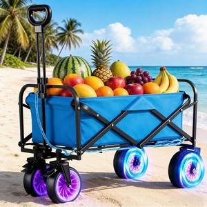 <span class=keywords><strong>Chariot</strong></span> utilitaire <span class=keywords><strong>pliable</strong></span> à quatre roues PoeticExist, électrique, pour extérieur, plage, camping, shopping, jardin - Product Image 4