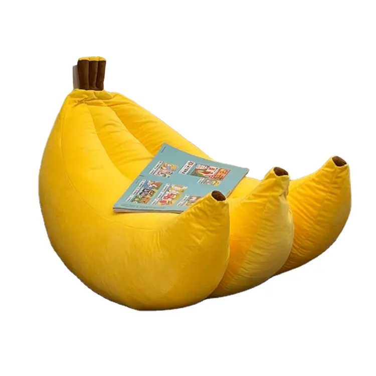 Home Bedroom Leisure Chair Yellow Comfortable Backrest Single Small Sofa banana fruit shape Bean Bag Chair
