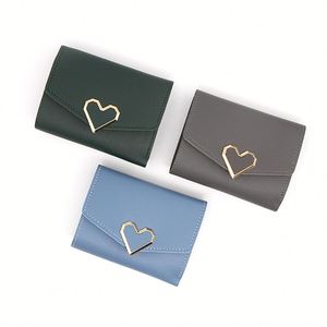 Trendy Women's Short Wallet with Heart Design, <b>Small</b> Bifold Coin <b>Purse</b>, Card Holder for Everyday Use & Promotional Gift - Product Image 2