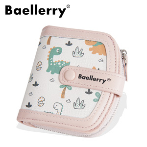 กระเป๋าใส่เหรียญขนาดเล็กสำหรับผู้หญิง Baellerry ลายไดโนเสาร์สีชมพู กระเป๋าซิปสำหรับใช้ในชีวิตประจำวัน - Product Image 4