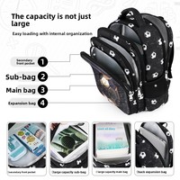 Nouveau Sac à Dos Scolaire Deux Pièces Mignon Style Russe Unisexe Grande Capacité Léger Protection de la Colonne Vertébrale en Nylon Respirant 2026