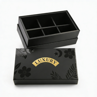 Boîte cadeau de luxe en carton noir imprimée sur mesure, écologique, recyclée, haut de gamme, robuste, pour chocolat et aliments, à prix compétitif