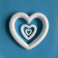 Kit de bricolage Neopoly Technology Love Open Heart Shaped Molding EPS Foam Model Wreath pour la décoration de mariage et de la maison