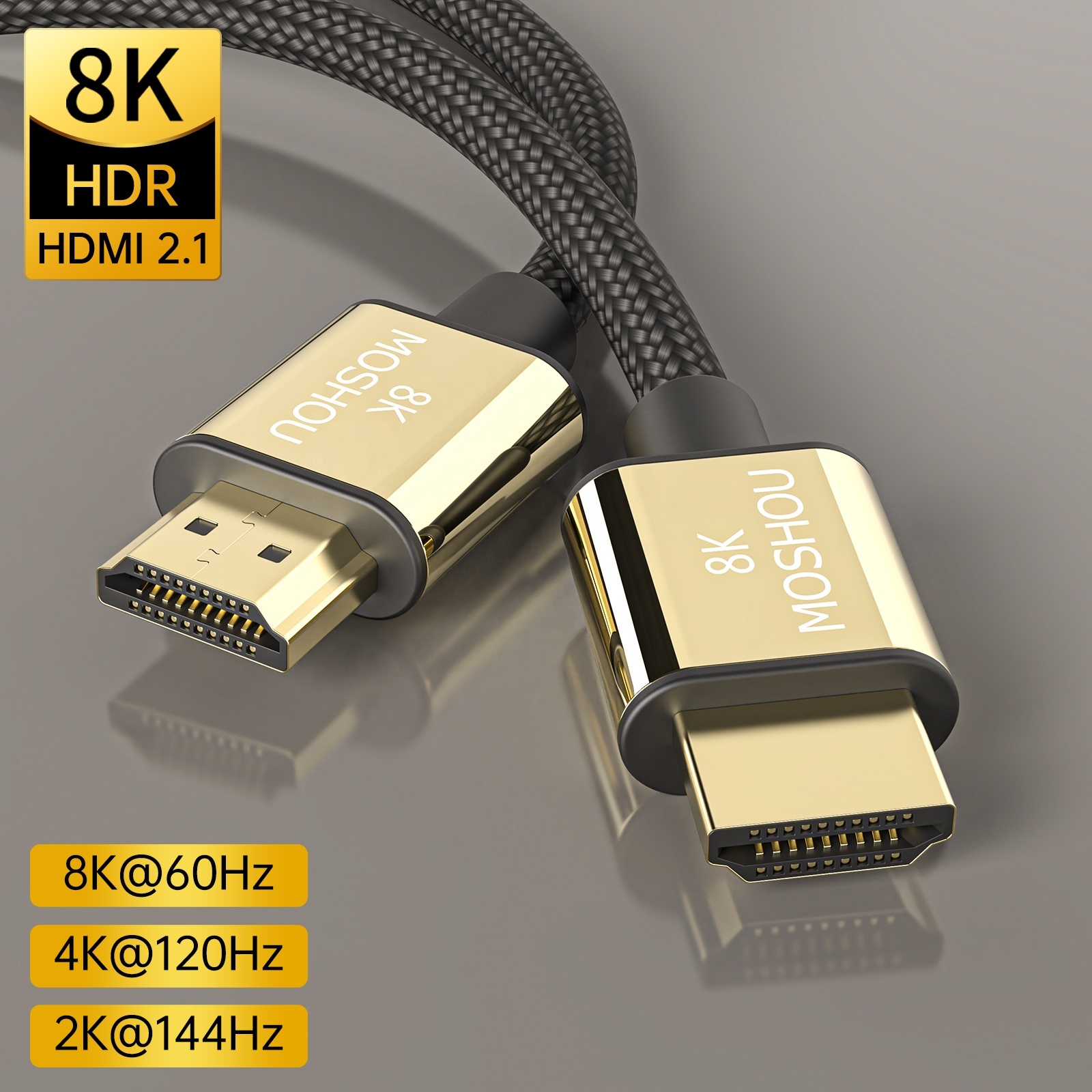 MOSHOU 8K HDMI 2,1 кабель, HDMI конвертер адаптер UHD Ультра высокоскоростной разветвитель HDR 10 + Vision динамический 3D eARC HDCP 2,2 ТВ игровой