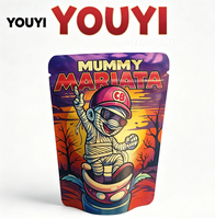 Sachets Doypack en plastique personnalisés 3,5g 7g 14g, anti-odeur, en Mylar, avec fermeture éclair refermable pour l'emballage de snacks, tabac et bonbons