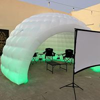 Tente gonflable blanche d'extérieur, tentes de camping gonflables pour événements, tente dôme gonflable commerciale