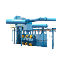 Machine de sablage automatique à crochets série Q37 pour pièces moulées et structures en acier, ligne de nettoyage Sa 2.5 Hanger Blaster
