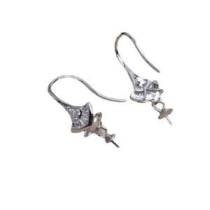 Boucles d'oreilles en argent S925 avec crochet d'oreille, perle Ma Bei de 13,5 mm, accessoires de bricolage, plateau vide semi-fini, 4888 - Accessoire de boucles d'oreilles en perle de qualité supérieure - Product Image 4