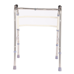 รถช่วยเดินแบบพับได้ทำจากสแตนเลส พร้อมล้อและที่นั่งสำหรับผู้สูงอายุ - Product Image 4