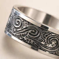 316L Edelstahlring mit geometrischer Gravur, Öltropfen-Design, Jesus-Motiv, schwarz gunmetal-plattiert, modischer, vielseitiger Schmuck, Großhandel