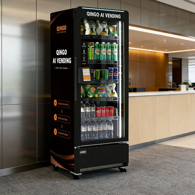 Qingo New Style Automatic Stock Monitoring Vending Machine with SDK Touchscreen 495 Bottles Capacity 3-Year Warranty-Outdoor Use
