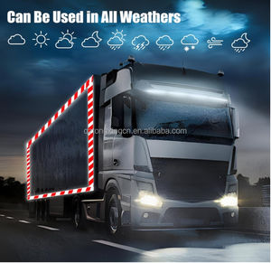 شريط عاكس لاصق للسلامة DOT-C2 أحمر وأبيض منشوري عاكس للضوء للمركبات والمقطورات والشاحنات - Product Image 2