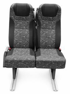 Asiento Doble Reclinable Universal para Minibús con Mesa Trasera y Bolsillo de Red para Furgoneta Sprinter - Product Image 2