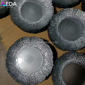 Vajilla Moderna LEDA para Fiestas y Eventos, Plato Base de Vidrio Transparente Ecológico, Plato de Cena con Diseño de Encaje para Bodas - Product Image 1