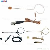 MX153 Single Ear Hook Oortje Microfoon 4-pins Mini TA4F voor Draadloze Bodypack 3 Kleuren voor Podium Live Streaming Presentatie