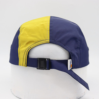 100% Nylon épissé caoutchouc Patch bord plat non structuré course en plein air sport Snapback Melon casquettes chapeaux avec sangle en Nylon