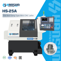Torno de Cama Plana de Alta Precisión, Mini CNC Automático, de un Solo Husillo y 2 Ejes, con 8 Estaciones de Herramientas Horizontales