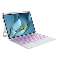 Compatible avec la tablette Huawei MatePad Pro 10.8" (2021), étui clavier avec emplacement pour stylet et pavé tactile, clavier détachable