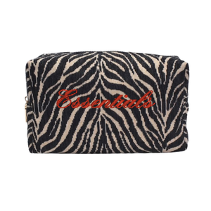 Borsa Cosmetica Personalizzata con Stampa Leopardata e Zebrata, in Tela con Cerniera, Organizer da Viaggio Portatile per Trucchi - Product Image 4