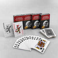 Cartes à Jouer en Gros 63x88mm Jeu de Poker OEM ODM Logo Personnalisé Impression Couleur Recto-Verso Club 10 Jeux en Bloc Coins Arrondis