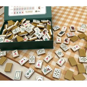 Juego de Mahjong Premium de 160 Fichas, Portátil, de Acrílico, para Jugadores - Product Image 1
