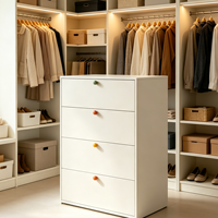 Armoire en acier antirouille à 5 tiroirs, commode de rangement en métal pour chambre à coucher, salon, organisateur de maison