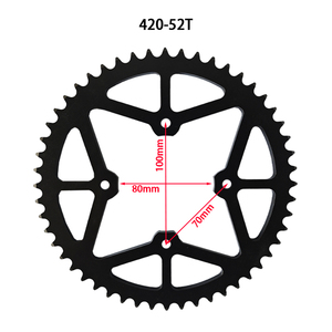 Pédalier électrique personnalisé Dirt Bike Part 420-52T/428-53T Pignon en aluminium - Product Image 4