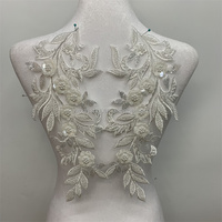 Perles lourdes personnalisées broderie perlée appliques mode nuptiale cou dentelle appliques