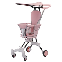 Poussette de voyage compacte légère de qualité supérieure pliable à une main en coton pour bébés et poussettes