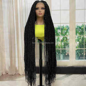 Bán Buôn Ướt Và Dợn Sóng Con Người Bện Tóc Số Lượng Lớn Không Có Dệt Nước Sâu Sóng Số Lượng Lớn Boho Bện Nguyên Ấn Độ Bện Phần Mở Rộng Tóc - Product Image 1