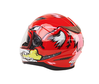 Rouge prédateur ABS unisexe casques de moto DOT ECE Double lentille doublure détachable accessoires de moto casque de moto
